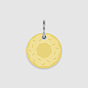 Médaille personnalisée acrylique coloré gravée 24 mm "Donut" jaune