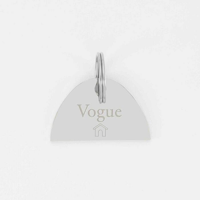 Médaille chien gravée acier inoxydable émaillé Arc en Ciel - Taille L (40x25 mm)