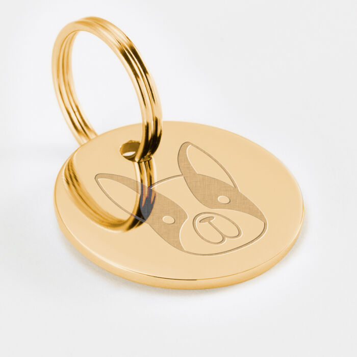 Médaille personnalisée métal doré gravé 33 mm - illustration