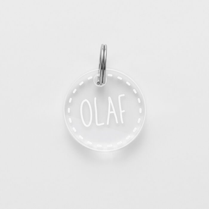 Médaille personnalisée acrylique gravée 20 mm - nom