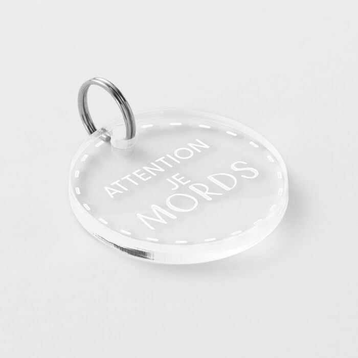 Médaille personnalisée acrylique gravée 28 mm - citation