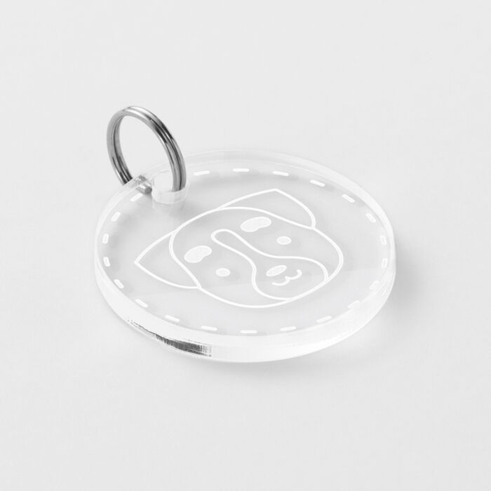 Médaille personnalisée acrylique gravée 28 mm - illustration