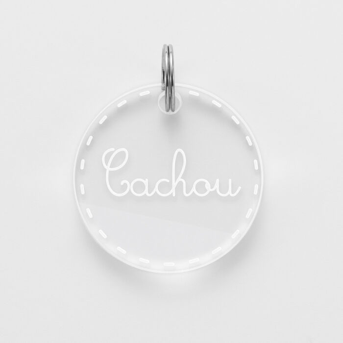 Médaille personnalisée acrylique gravée 28 mm - nom