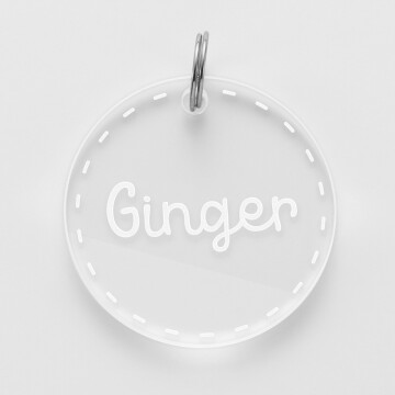 Médaille personnalisée acrylique gravée 35 mm - nom