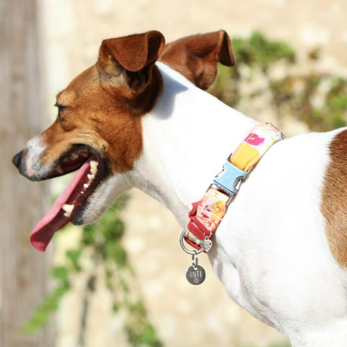 Médaille personnalisée métal argenté gravé 16 mm - porté 1