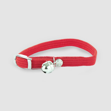 Collier chat nylon élastique rouge Collier chat nylon élastique rouge