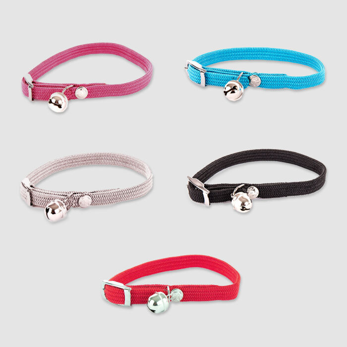 Nuancier collier chat nylon élastique