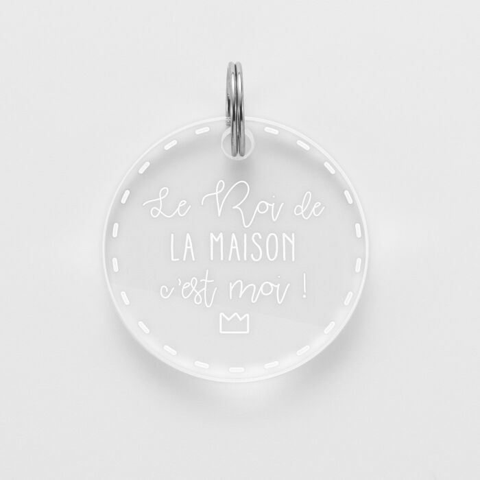 Médaille personnalisée acrylique gravée 28 mm - nom + pictogramme 2