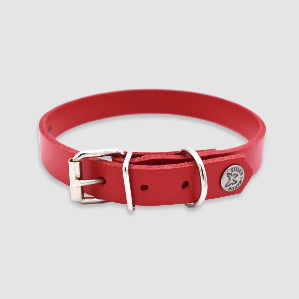 Collier chien cuir réglable 1,6x40cm