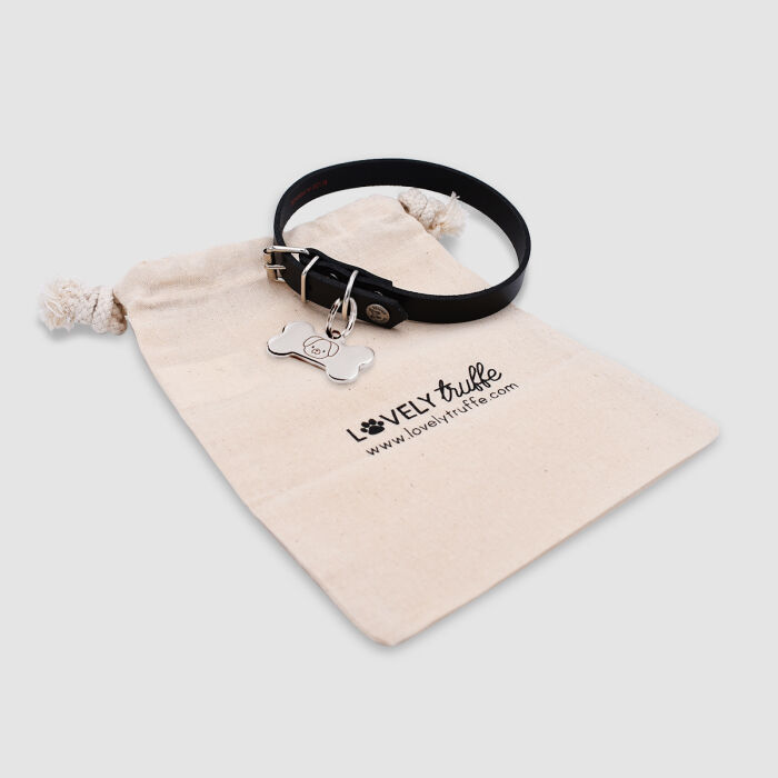 Collier cuir - taille petit pochon