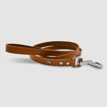 Laisse cuir personnalisée chien 1,6x100cm