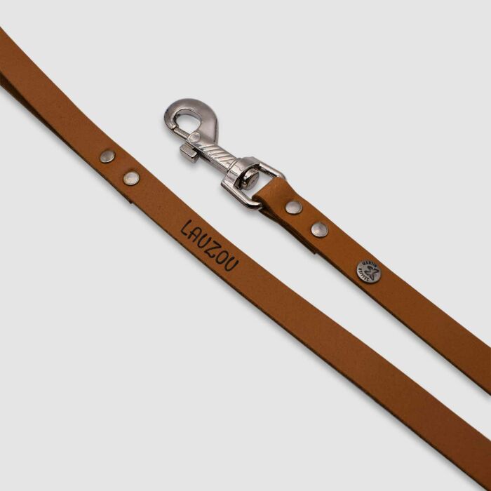 Laisse cuir personnalisée chien 1,6x100cm