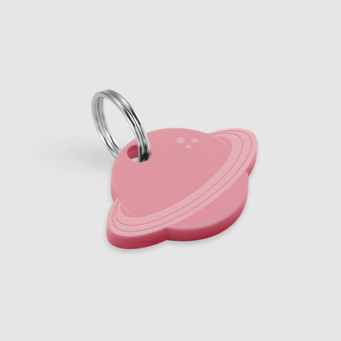 Médaille personnalisée acrylique coloré gravée ?x? mm "saturne"