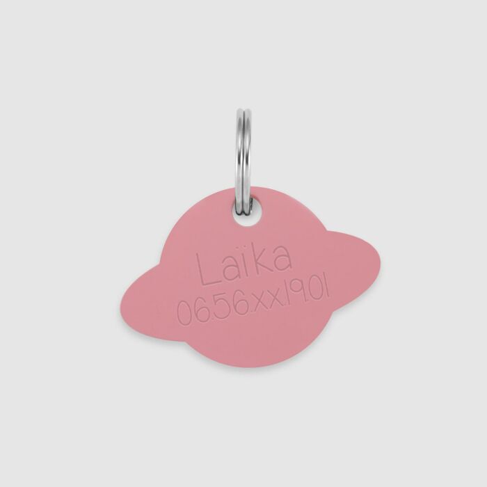 Médaille personnalisée acrylique coloré gravée ?x? mm "saturne"