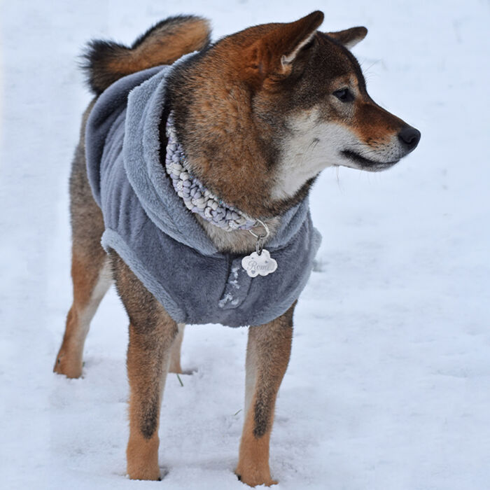 Médaille personnalisée acier argenté gravée nuage 36x25 mm