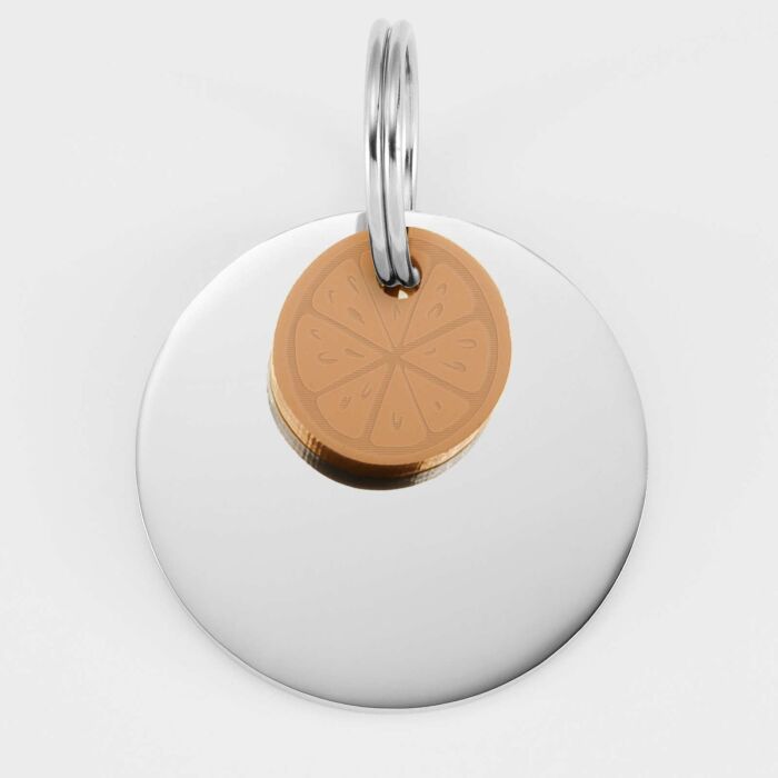 Breloque chien acrylique coloré agrume 16 mm