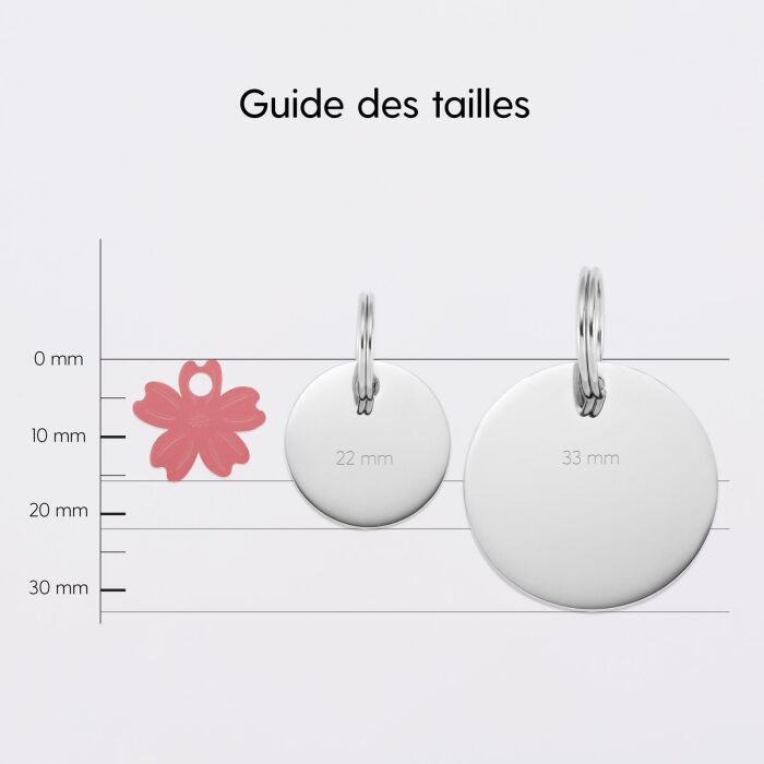 Breloque chien acrylique coloré fleur 16 mm