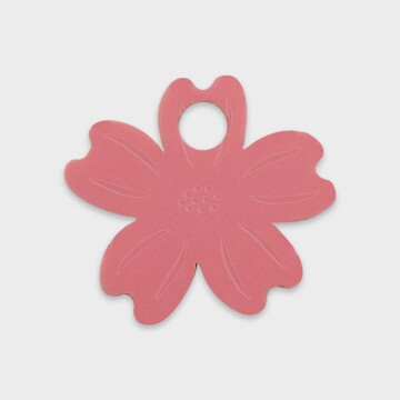 Breloque chien acrylique coloré fleur 16 mm