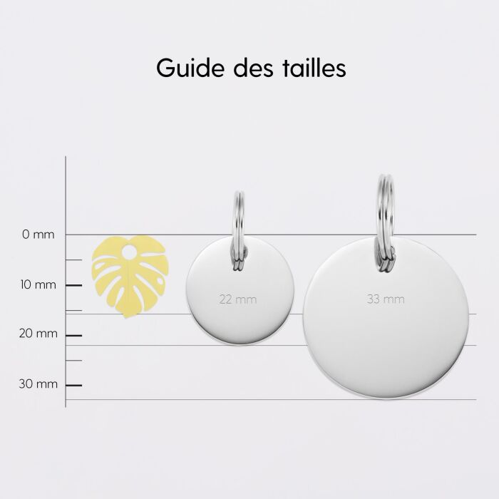 Breloque chien acrylique coloré monstera 16 mm