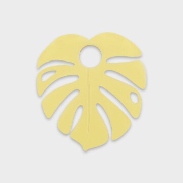 Breloque chien acrylique coloré monstera 16 mm