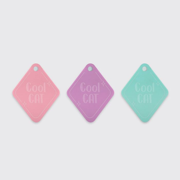 Médaille breloque chat acrylique coloré rétro 25x20 mm