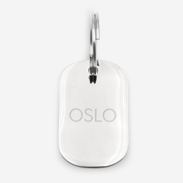 Médaille chien gravée acier inoxydable plaque militaire - Taille L (22x35 mm)